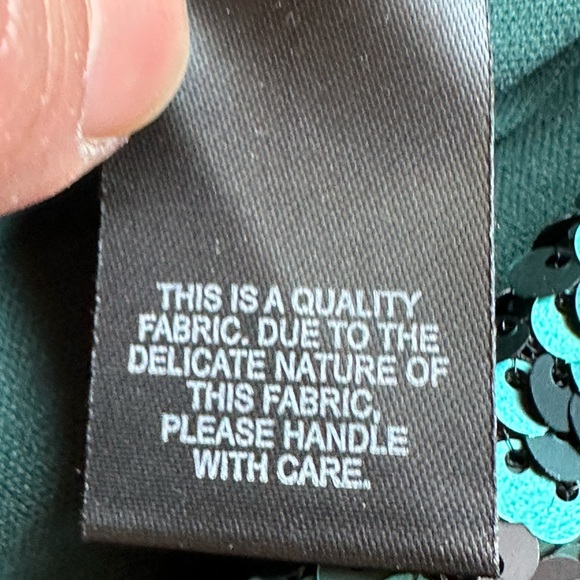Lulus Beautiful Teal Green Sequin Dress Zip In Back adjustable st… - Picture 11 of 14